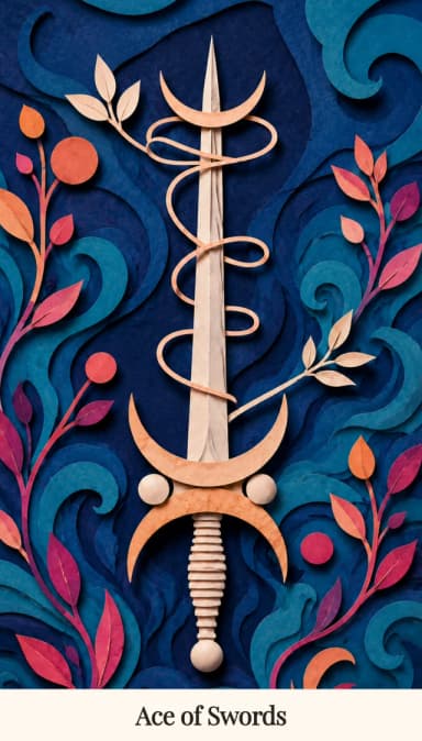 Ace of Swords tarot card, Spark Bloom Edition