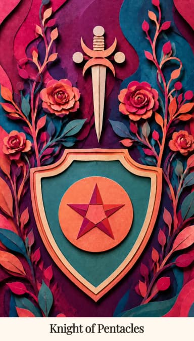 Knight of Pentacles tarot card, Spark Bloom Edition