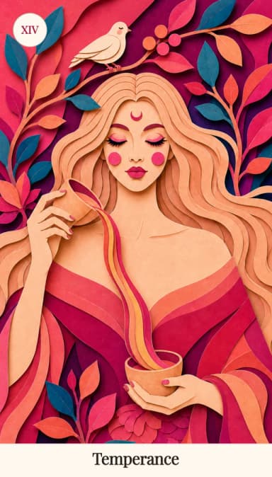 Temperance tarot card, Spark Bloom Edition