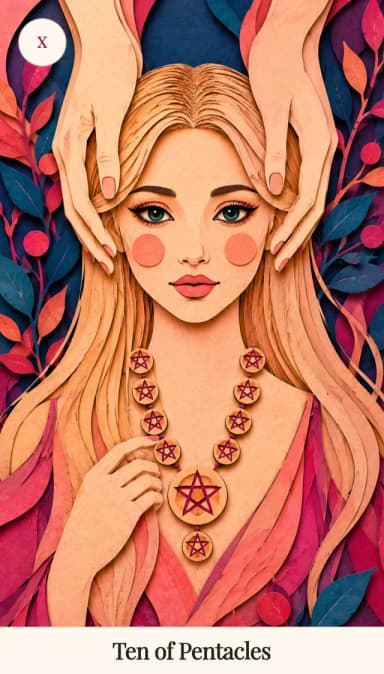 Ten of Pentacles tarot card, Spark Bloom Edition