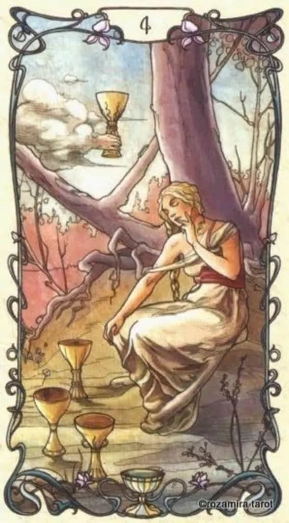 four of cups in love
