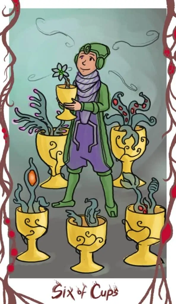 six of cups tarot card