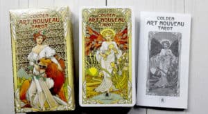 golden art nouveau tarot deck