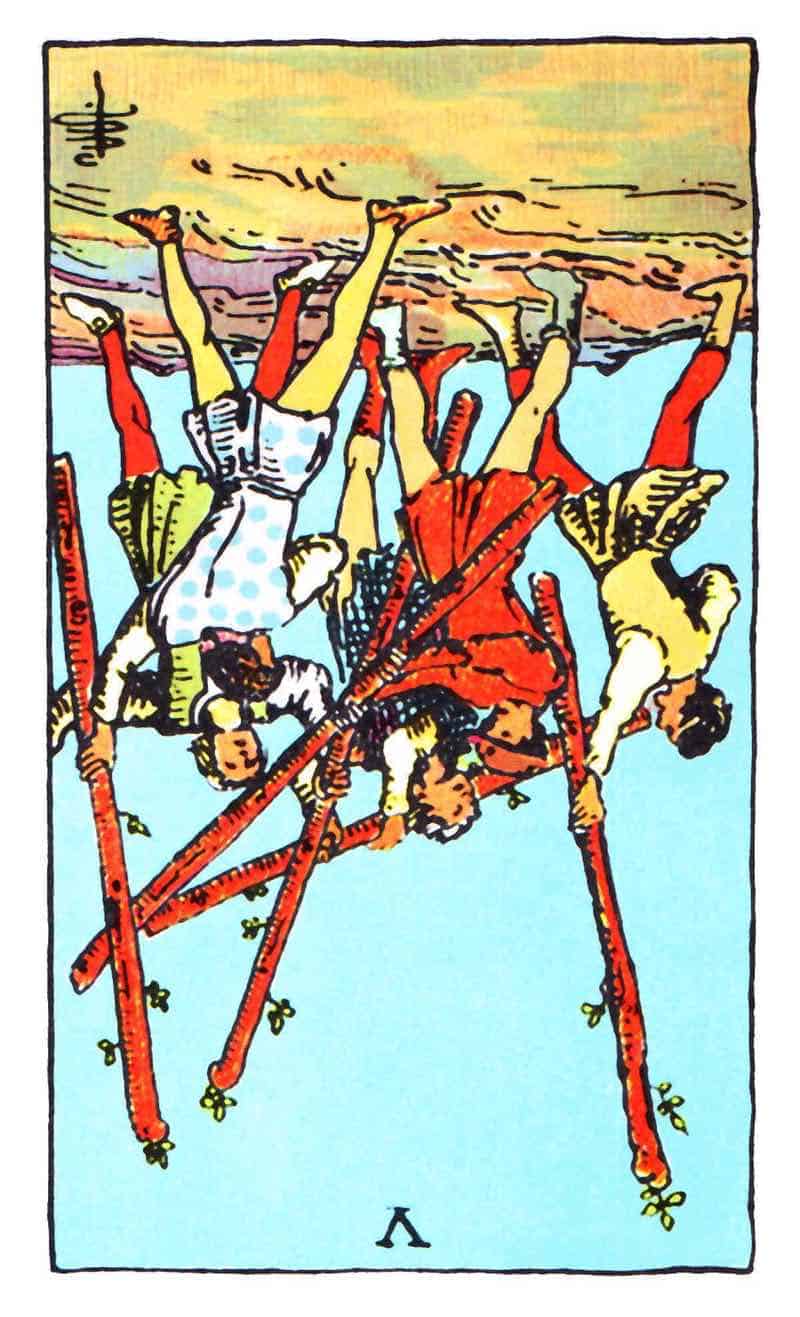 five of wands reversed