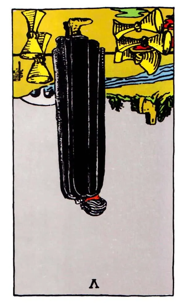 five of cups reversed