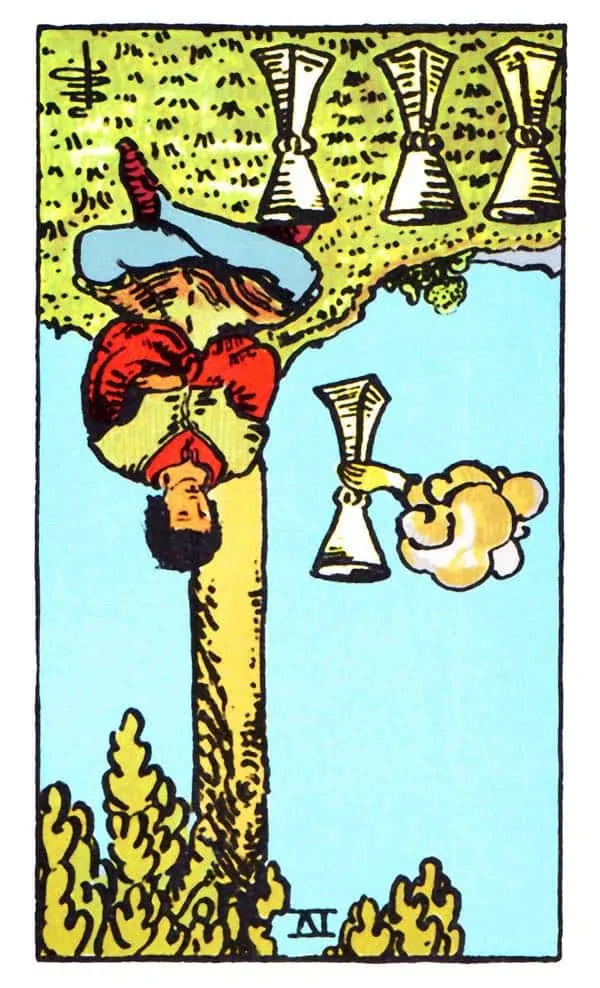 four of cups reversed
