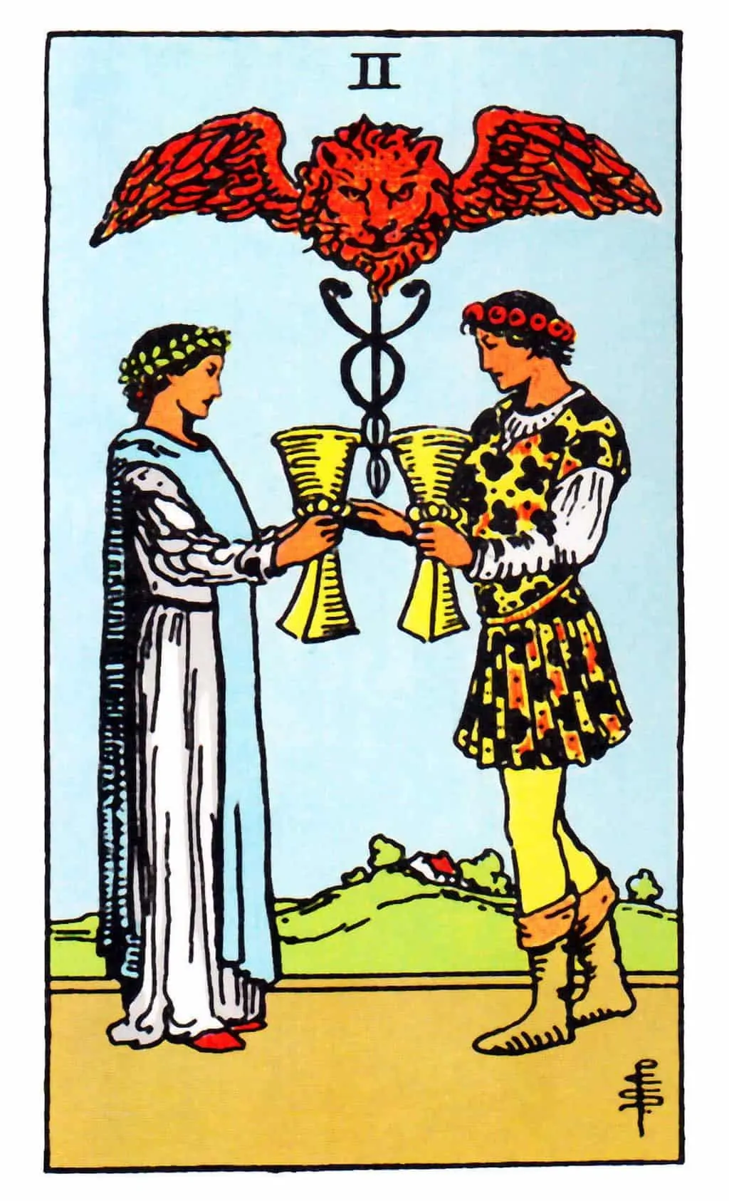 two of cups twin flame tarot cards