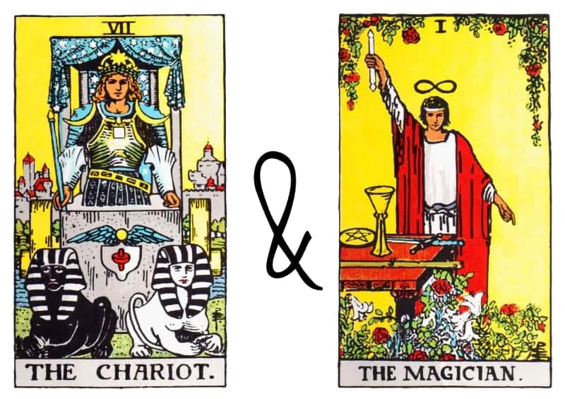 chariot the magician tarot card combination