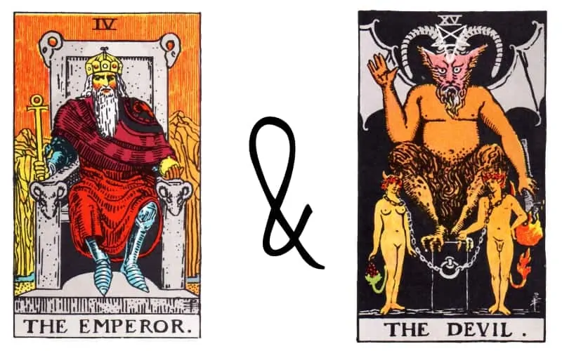 emperor and devil tarot card combination