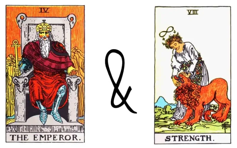 emperor and strenght tarot card combination