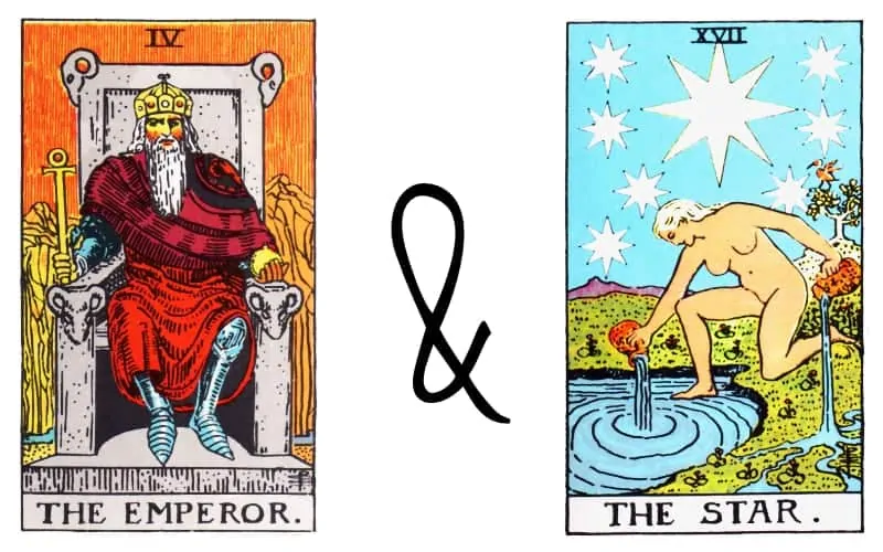 emperor and the star tarot card combination