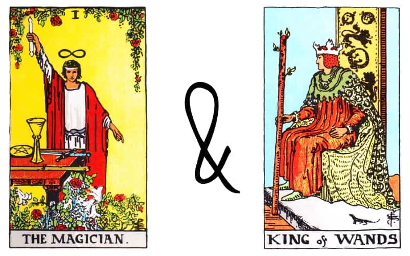 magician king of wands card combinations in tarot