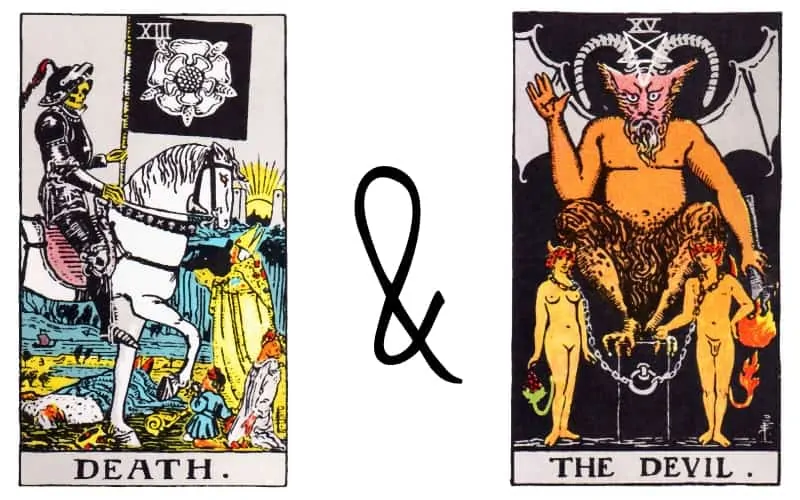 death and devil tarot card combination