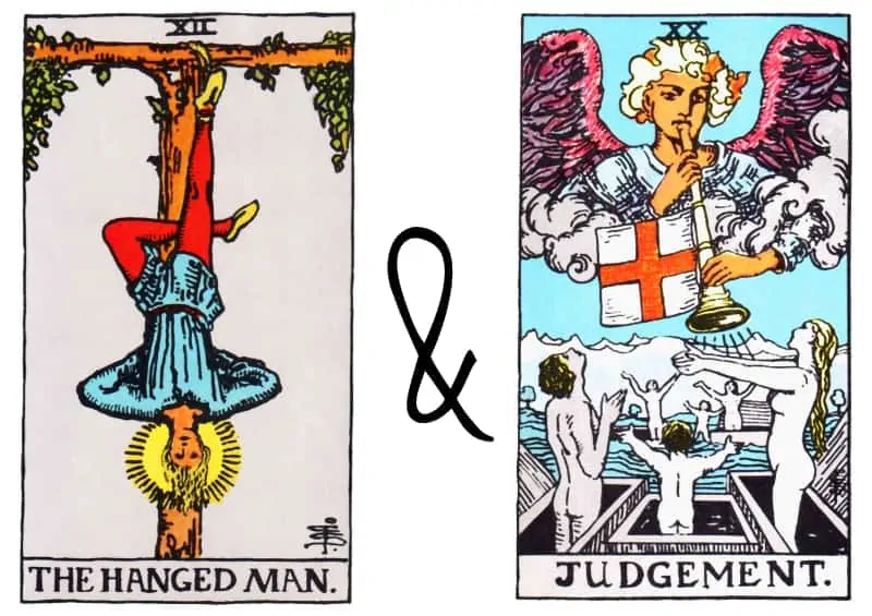 hanged man and judgement tarot