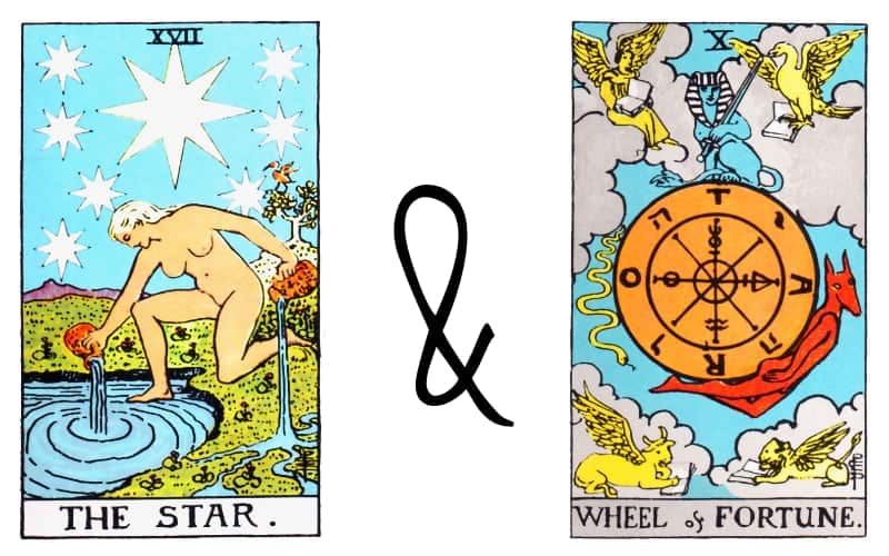 the star and wheel of fortune tarot combination