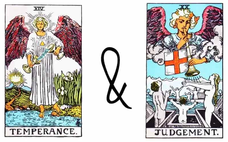 the temperance card combination with judgement card