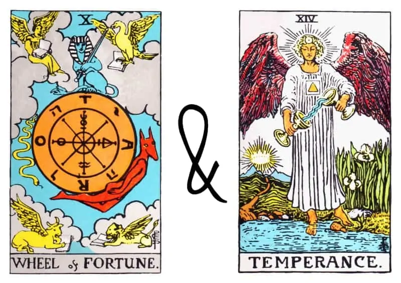 the wheel of fortune with temperance