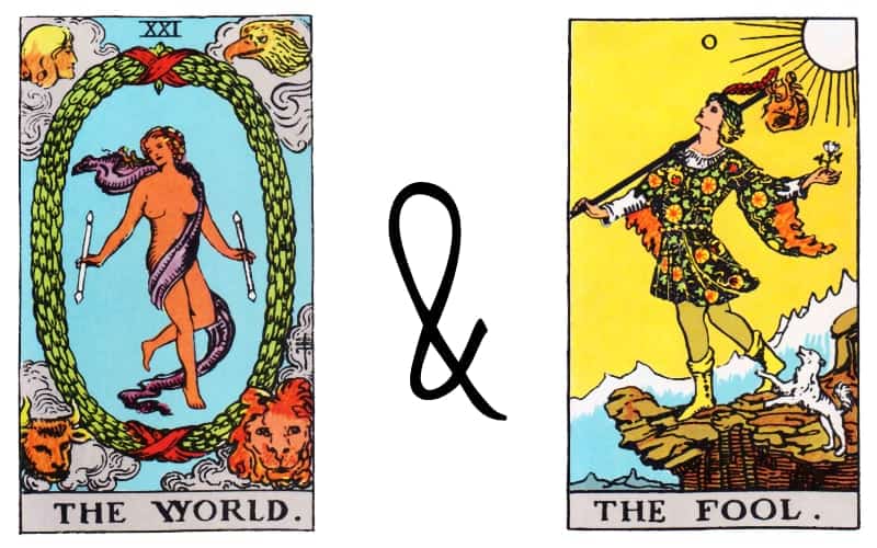 the world and the fool tarot combination spread