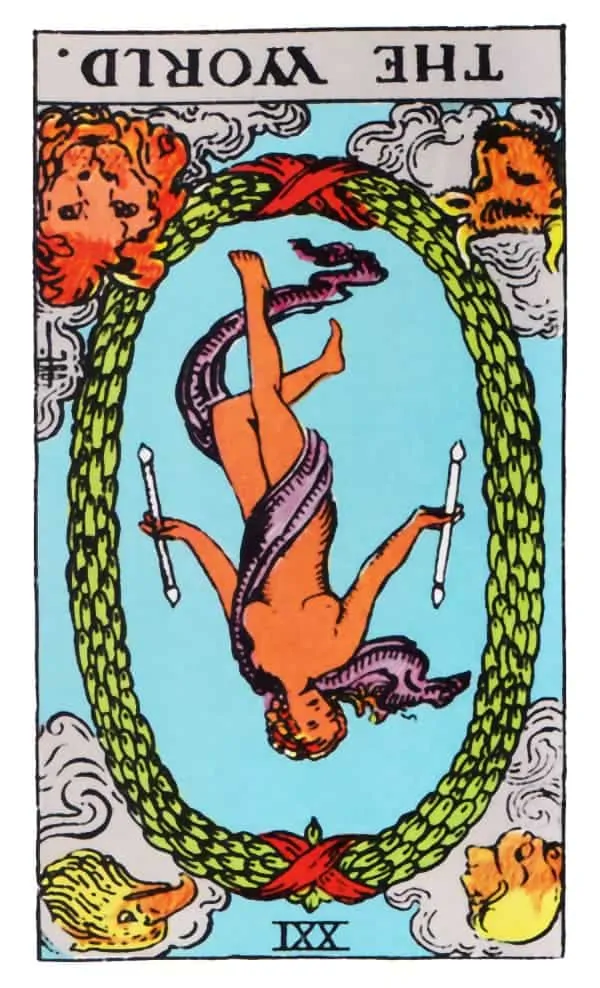 the world tarot card reversed meaning