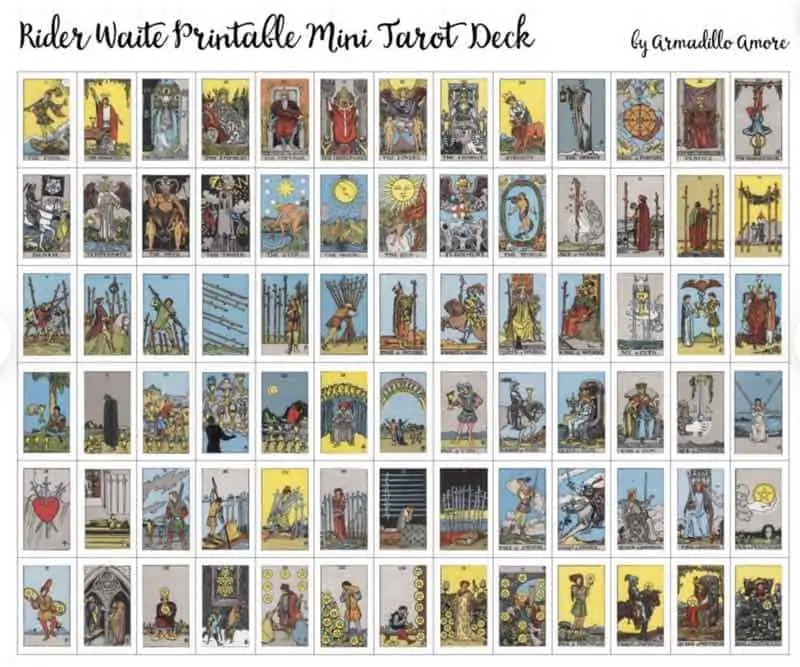 10 Amazing Printable Tarot Cards To Use Immediately