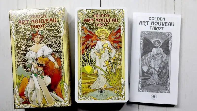 golden art nouveau tarot deck review