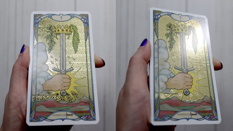golden art nouveau minor arcana cards